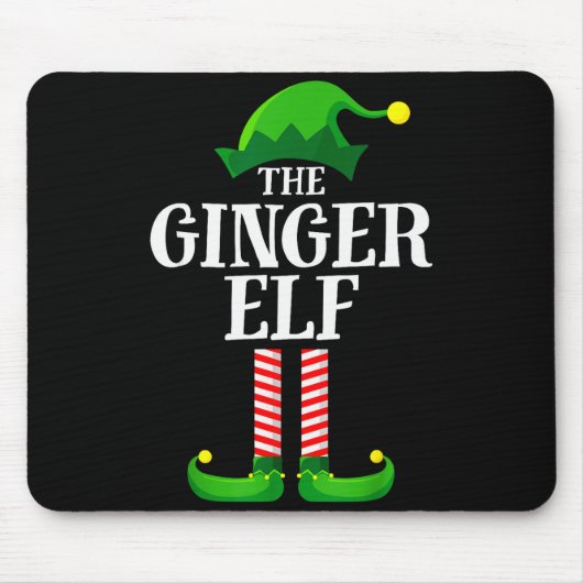 Tapis De Souris Ginger Elf Matching Family Group Christmas Party P (Devant)
