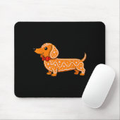 Tapis De Souris Gingerbread Dachshund Christmas Cute Weiner Dog  (Avec souris)