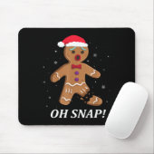 Tapis De Souris Gingerbread Man Oh Snap Christmas Cookie Costume B (Avec souris)