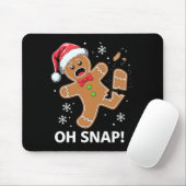 Tapis De Souris Gingerbread Man Oh Snap Christmas Funny Cookie (Avec souris)