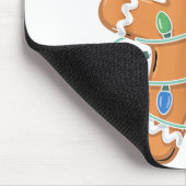 Tapis De Souris Gingerbread Man Tangled Christmas Lights  (Coin)