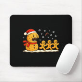 Tapis De Souris Gingerbread Monster Chase Funny Christmas Cookie X (Avec souris)