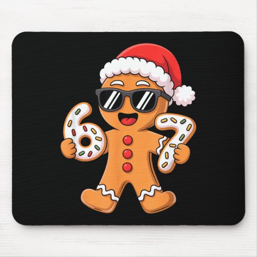 Tapis De Souris Gingerbread Santa With Sungles Holding 67 Cookies  (Devant)