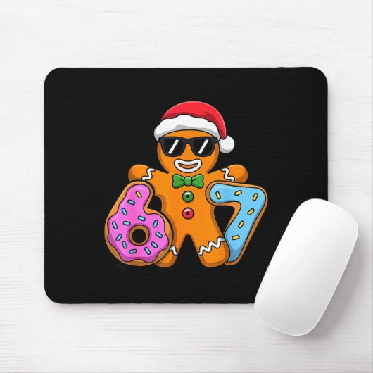 Tapis De Souris Gingerbread Six Seven 67 Ice Cream Drip Christmas (Avec souris)