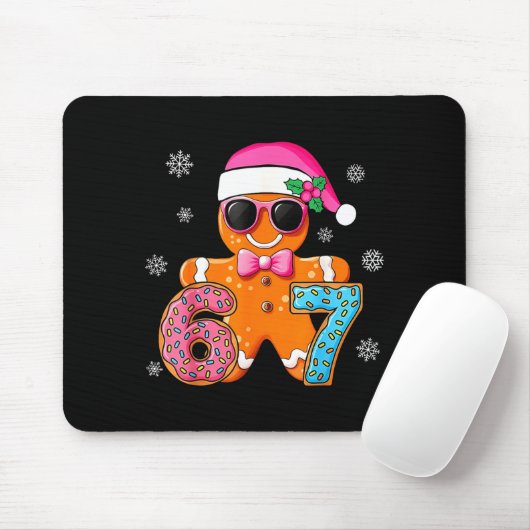 Tapis De Souris Gingerbread Six Seven 67 Meme 6 7 Funny Christmas (Avec souris)