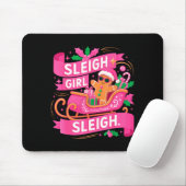 Tapis De Souris Gingerbread Sleigh Girl Nk Funny Christmas Women G (Avec souris)