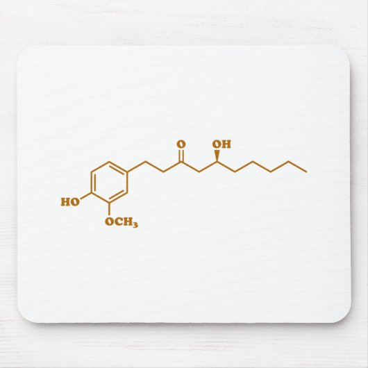 Tapis De Souris Gingerol Molecule formule chimique (Devant)