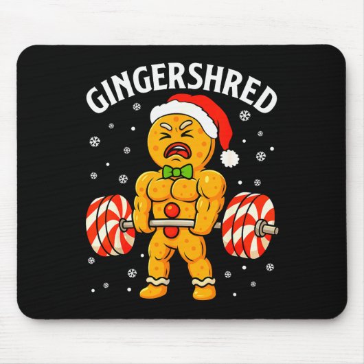 Tapis De Souris Gingershred Funny Gingerbread Man Gym Bodybuilding (Devant)