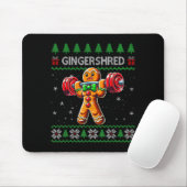 Tapis De Souris Gingershred Gym Christmas Ugly Sweater Gingerbread (Avec souris)