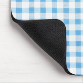 Tapis De Souris Gingham Bleu Bébé (Coin)