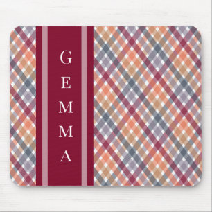 Tapis De Souris Gingham d'automne