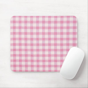 Tapis De Souris Gingham Rose Bébé