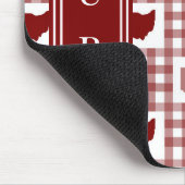 Tapis De Souris Gingham Rouge Ohio (Coin)