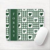 Tapis De Souris Gingham vert de l'Ohio (Avec souris)