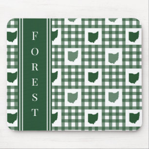 Tapis De Souris Gingham vert de l'Ohio
