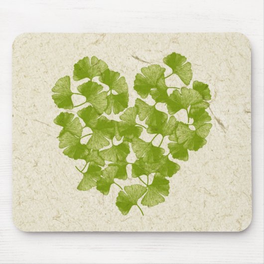 Tapis De Souris Ginkgo Leaf Heart (Devant)