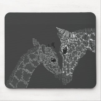 Tapis De Souris Girafe Calligram