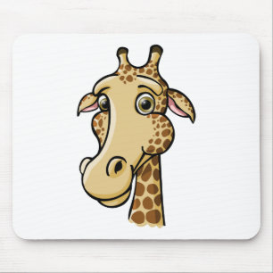 Tapis De Souris Girafe de bande dessinée