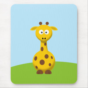 Tapis De Souris Girafe de dessin animé