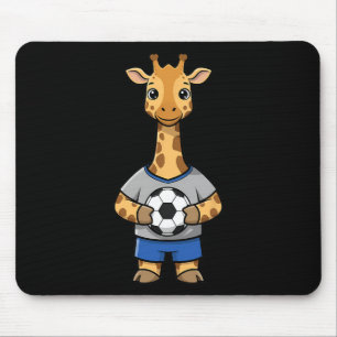Tapis De Souris Girafe de football mignon Joueur de Footbyll Anima