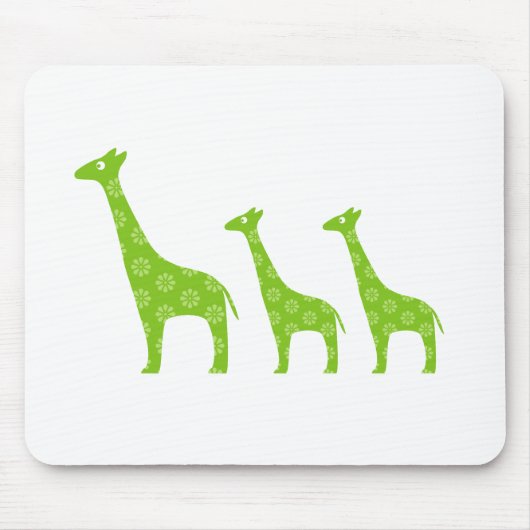 Tapis De Souris Girafe debout (Vert) (Devant)