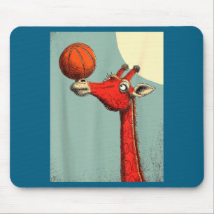 Tapis De Souris Girafe Mignonne Animal Design De Basket-ball Drôle