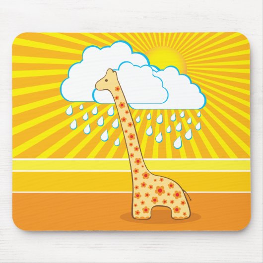 Tapis De Souris Girafe mignonne Mousepad (Devant)