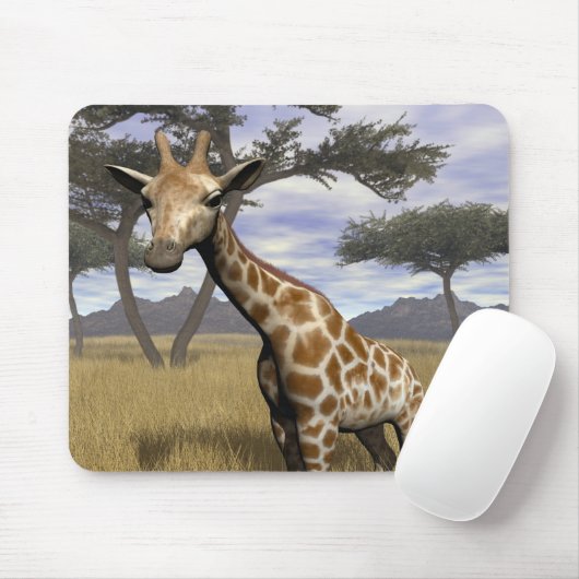 Tapis De Souris Girafe Mousepad (Avec souris)