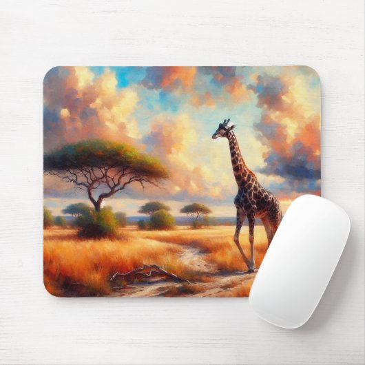 Tapis De Souris Giraffe (Avec souris)