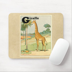 Tapis De Souris Giraffe Alphabet Animaux