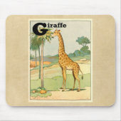 Tapis De Souris Giraffe Alphabet Animaux (Devant)
