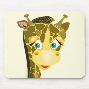 Tapis De Souris Giraffe Bébé mignonne -