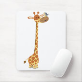 Tapis De Souris Giraffe de dessin et mousepad ami (Avec souris)