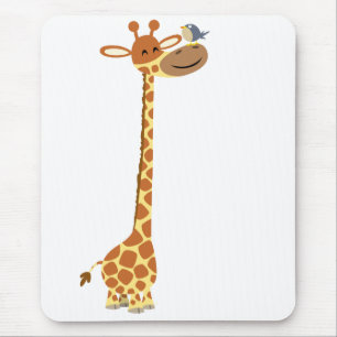 Tapis De Souris Giraffe de dessin et mousepad ami