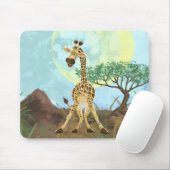 Tapis De Souris Giraffe de la Parade Animale (Avec souris)
