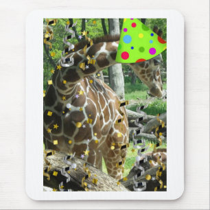 Tapis De Souris Giraffe de l'animal du parti
