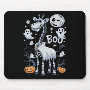 Tapis De Souris Giraffe De Squelette En Fantômes Halloween