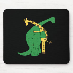 Tapis De Souris Giraffe Dinosaur Hug Love Dino Animaux Safari Hall