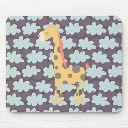Tapis De Souris Giraffe et nuages (Devant)