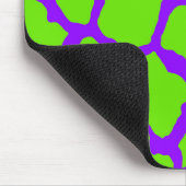 Tapis De Souris Giraffe Imprimé violet vert (Coin)