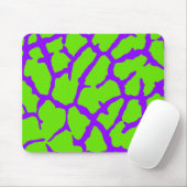 Tapis De Souris Giraffe Imprimé violet vert (Avec souris)