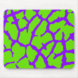 Tapis De Souris Giraffe Imprimé violet vert