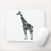 Tapis De Souris Giraffe Silhoutte noir et gris (Avec souris)