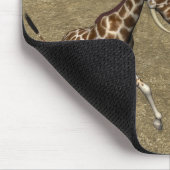 Tapis De Souris Giraffes d'éléphants mignons (Coin)