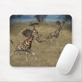 Tapis De Souris Giraffes d'éléphants mignons (Avec souris)