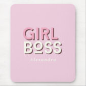Tapis De Souris Girl Boss Retro Minimal Pink  (Devant)