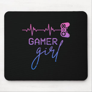Tapis De Souris Girl Cute Heartbeat Gamer For Girl Video Game Love