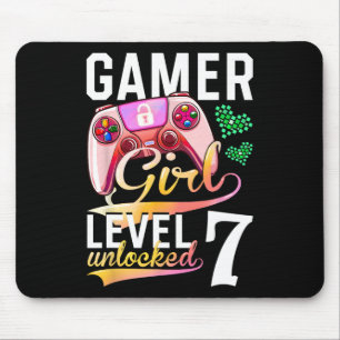 Tapis De Souris Girl Level 7 Video Game 7th Birthday