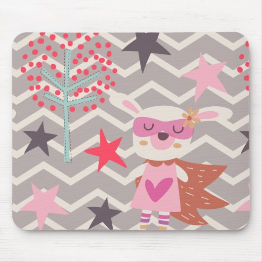 Tapis De Souris Girl Superhero Bunny (Devant)