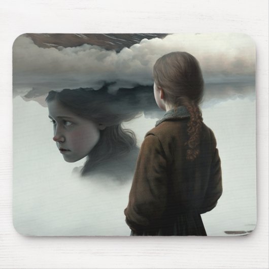 Tapis De Souris Girl with clouds (Devant)